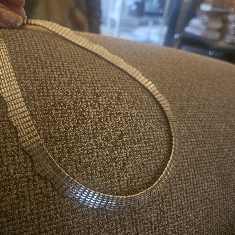 WONDERFUL MILOR ITALIAN MADE STERLING BIB NECKLACE. NICE WEIGHT - Picture 8 of 8